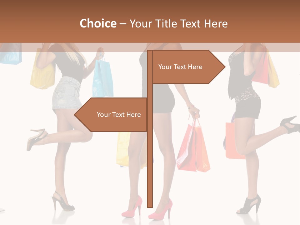 Shop Happy Holding PowerPoint Template