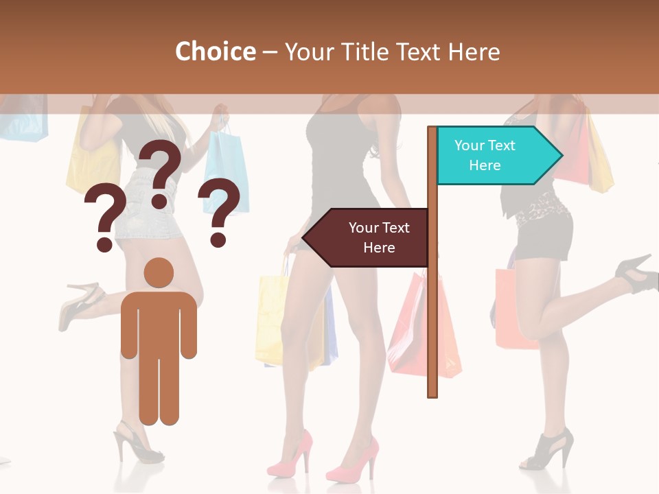 Shop Happy Holding PowerPoint Template