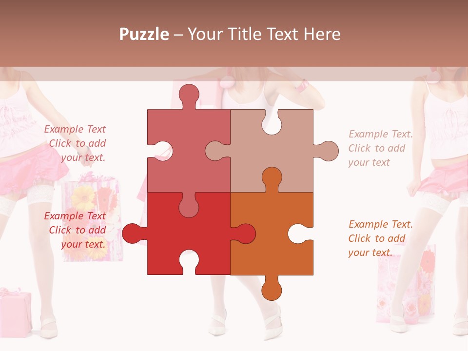 Sexy Presents Blond PowerPoint Template