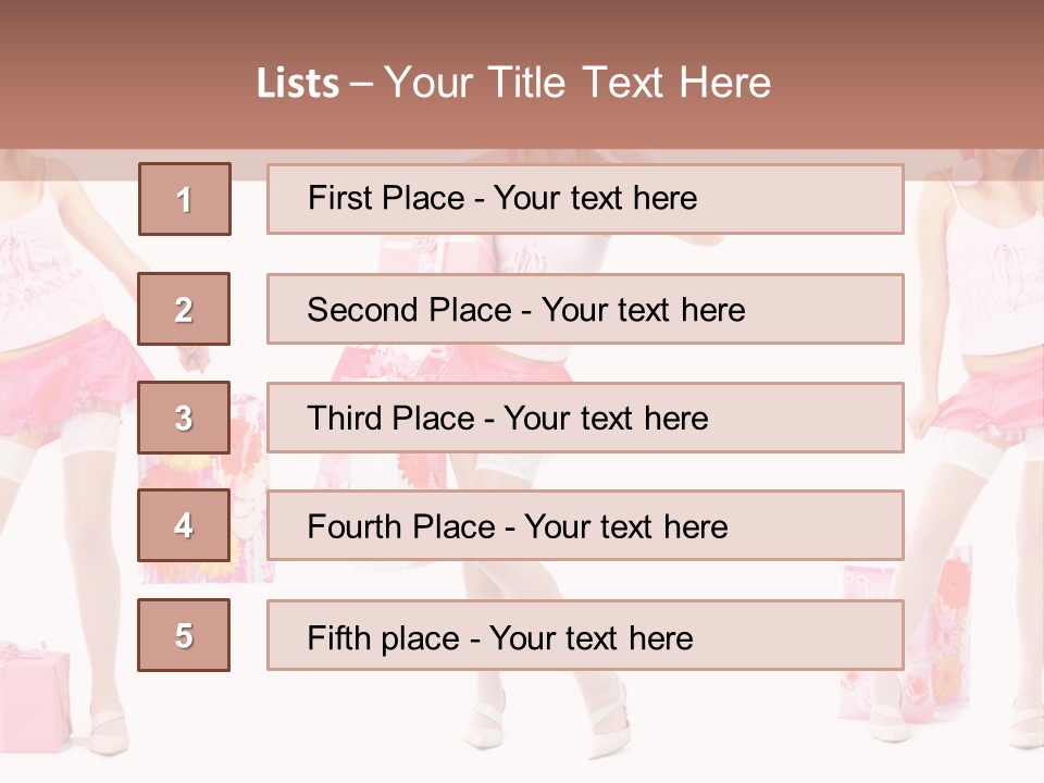 Sexy Presents Blond PowerPoint Template