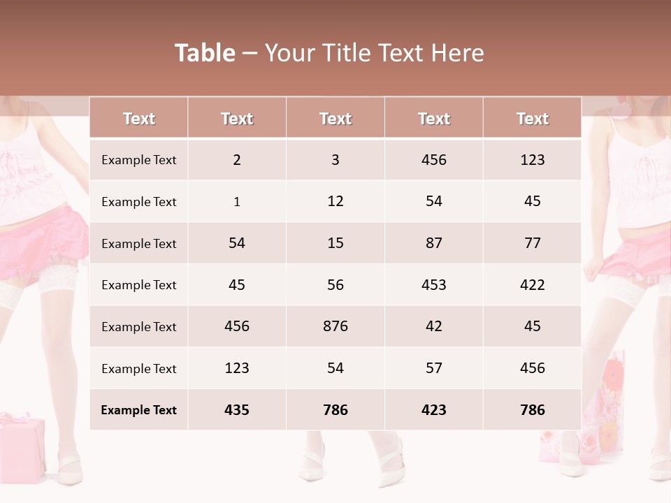 Sexy Presents Blond PowerPoint Template