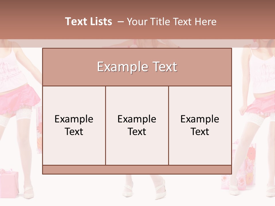 Sexy Presents Blond PowerPoint Template