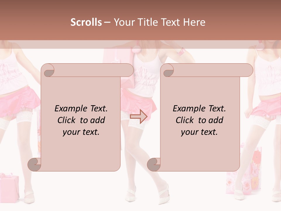 Sexy Presents Blond PowerPoint Template