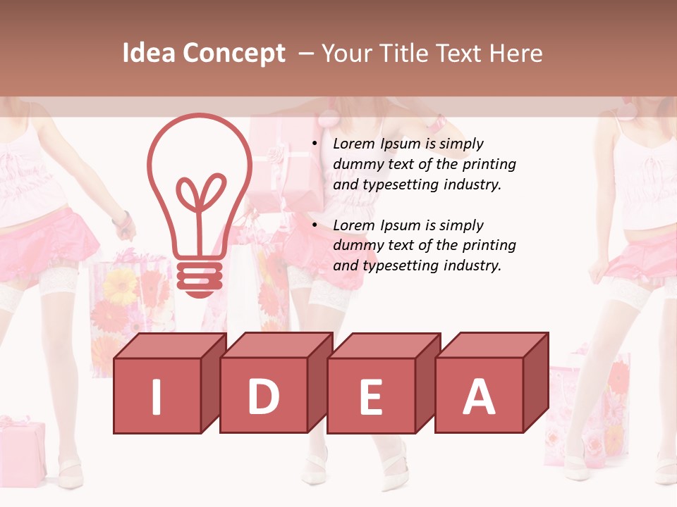 Sexy Presents Blond PowerPoint Template