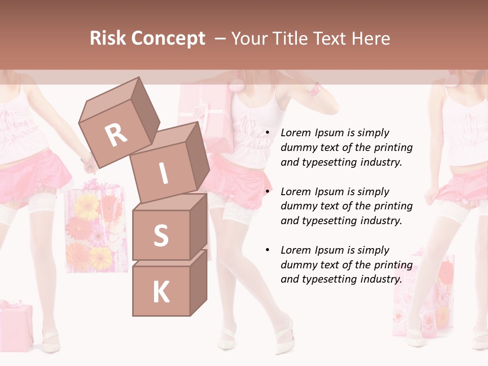 Sexy Presents Blond PowerPoint Template