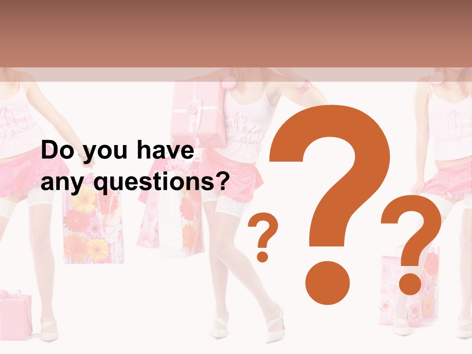 Sexy Presents Blond PowerPoint Template