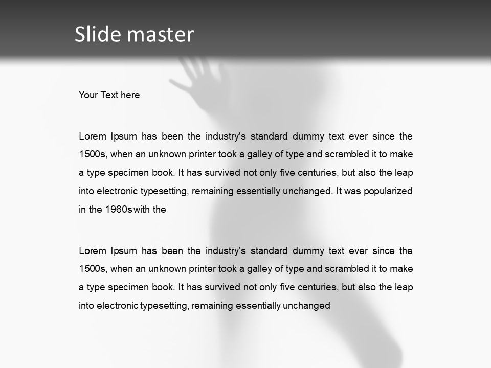 Hidden Woman Cloudy PowerPoint Template