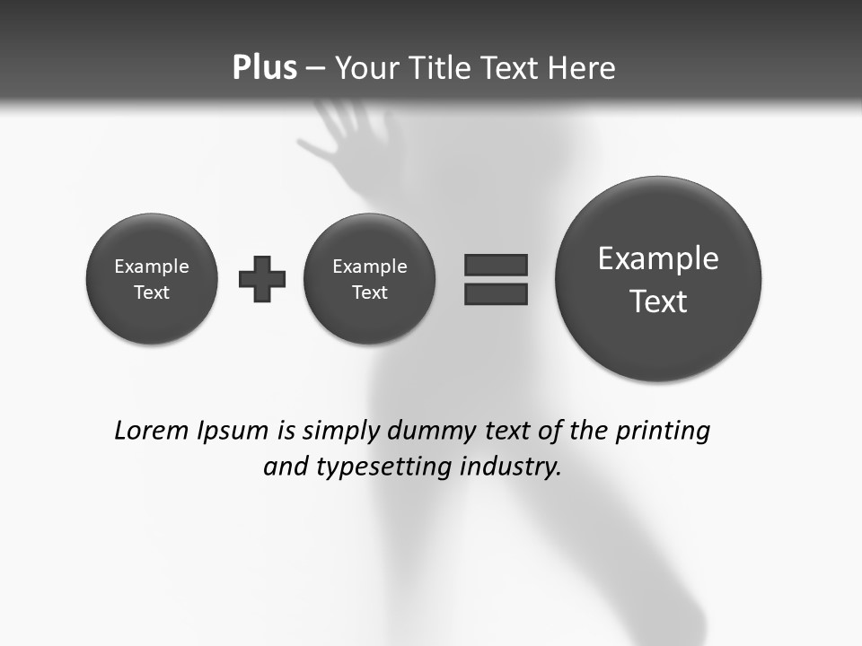 Hidden Woman Cloudy PowerPoint Template