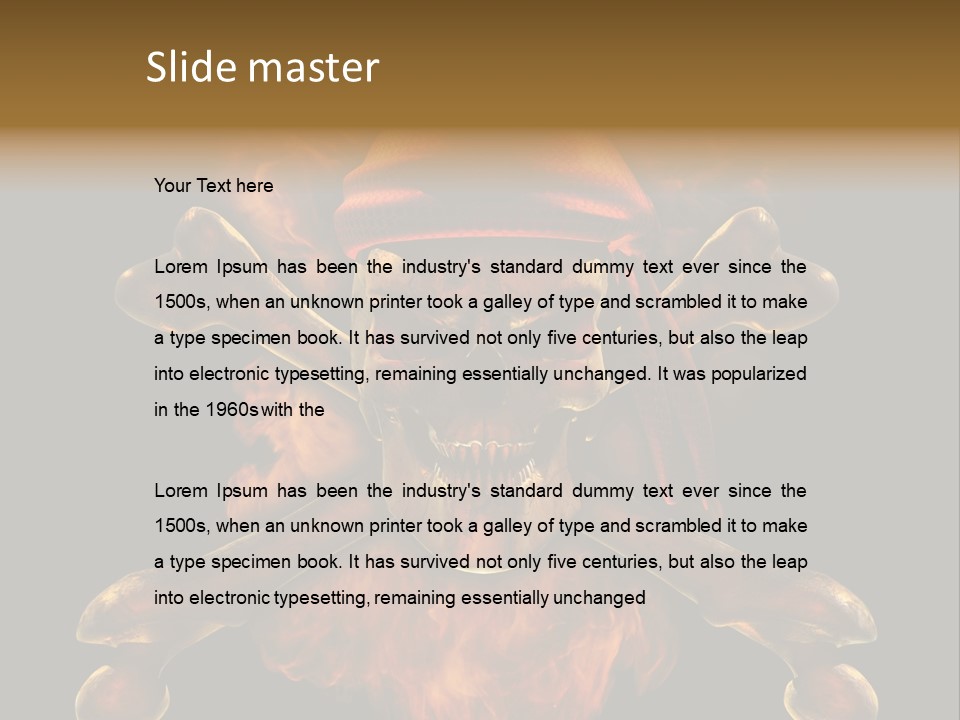 Danger Skeleton Ocean PowerPoint Template