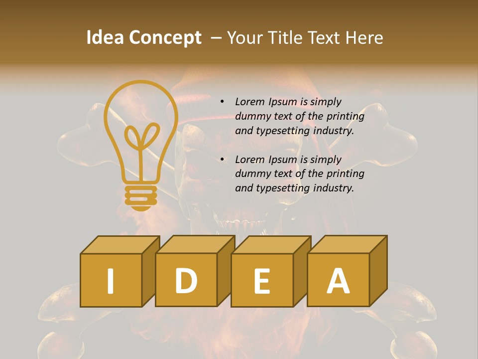 Danger Skeleton Ocean PowerPoint Template