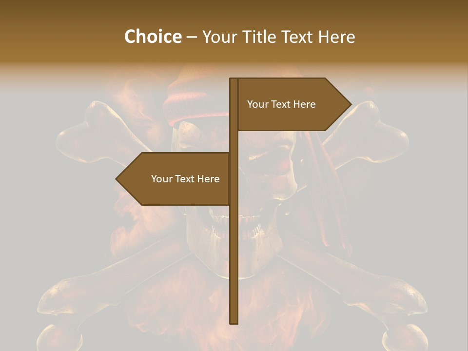 Danger Skeleton Ocean PowerPoint Template