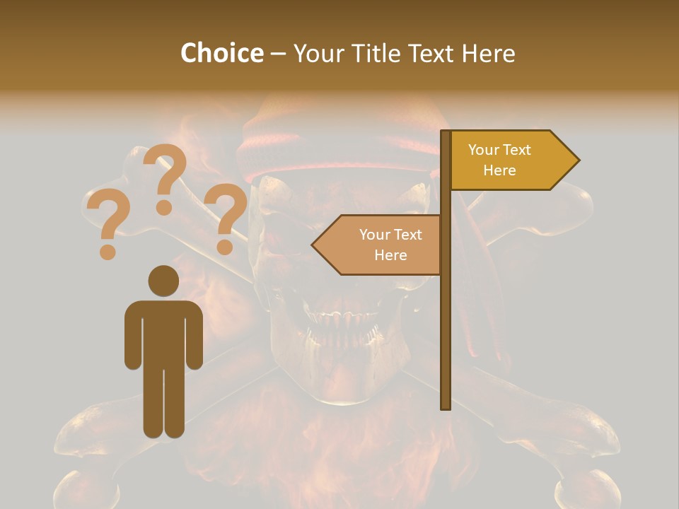 Danger Skeleton Ocean PowerPoint Template