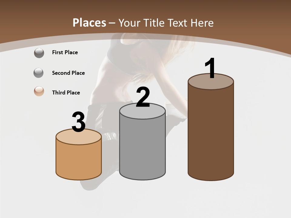 Jump Sporty Sensuality PowerPoint Template