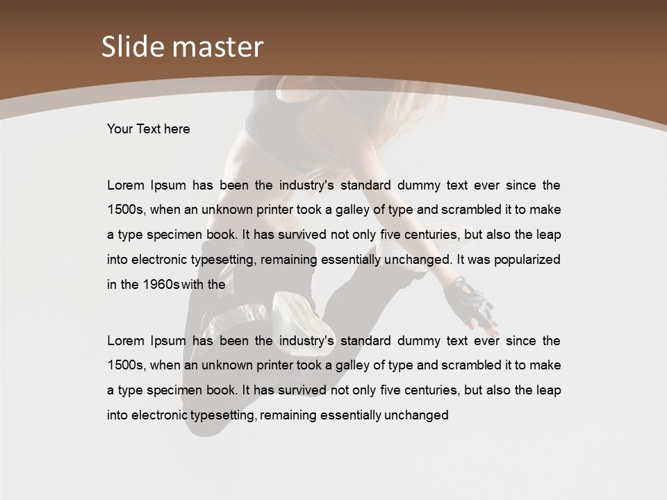 Jump Sporty Sensuality PowerPoint Template