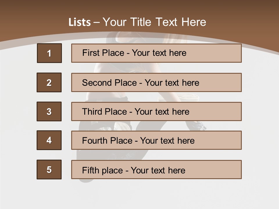 Jump Sporty Sensuality PowerPoint Template