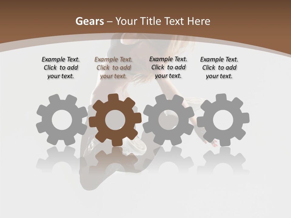 Jump Sporty Sensuality PowerPoint Template