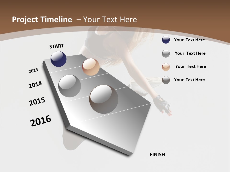 Jump Sporty Sensuality PowerPoint Template