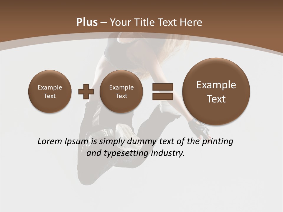 Jump Sporty Sensuality PowerPoint Template