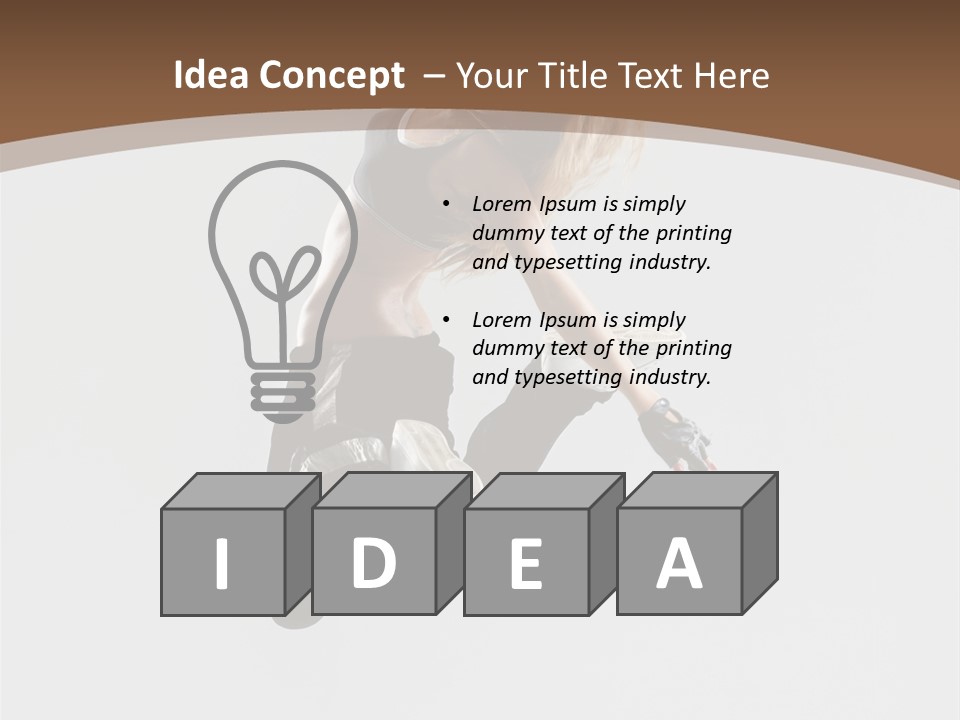 Jump Sporty Sensuality PowerPoint Template