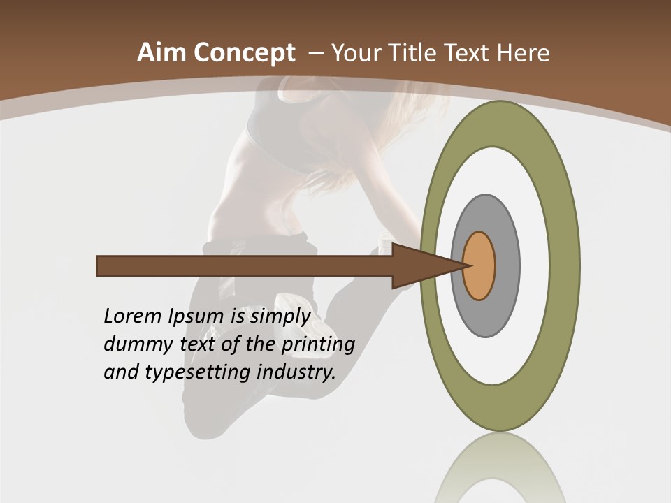 Jump Sporty Sensuality PowerPoint Template