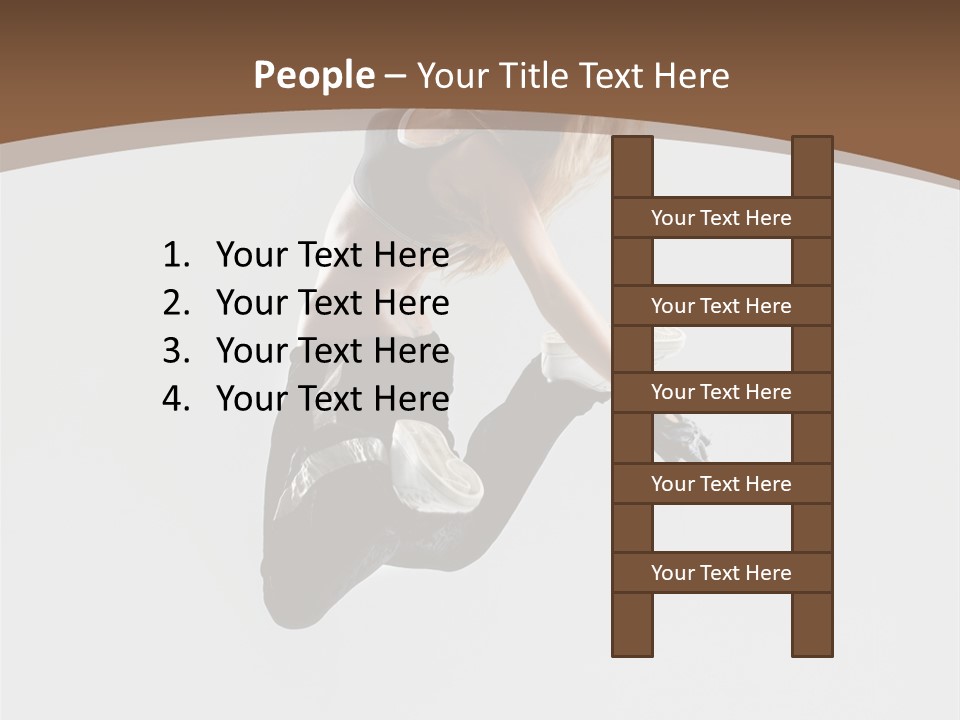 Jump Sporty Sensuality PowerPoint Template