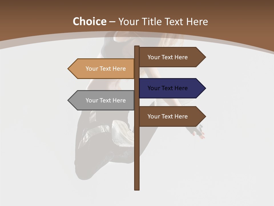 Jump Sporty Sensuality PowerPoint Template