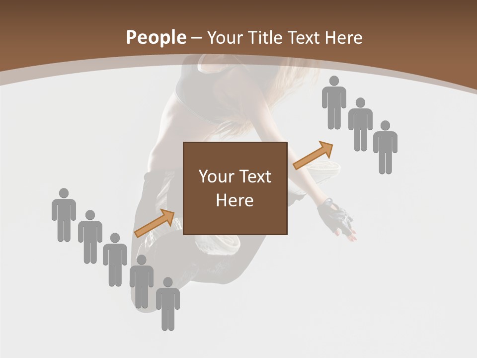 Jump Sporty Sensuality PowerPoint Template