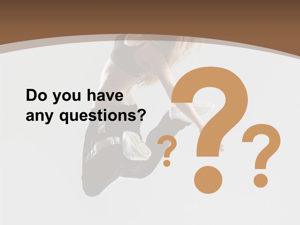 Jump Sporty Sensuality PowerPoint Template