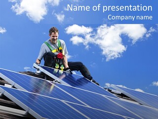 Green Alternative Photovoltaic PowerPoint Template