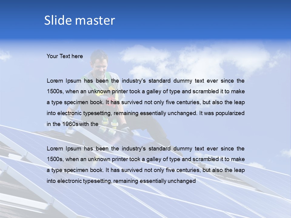 Green Alternative Photovoltaic PowerPoint Template