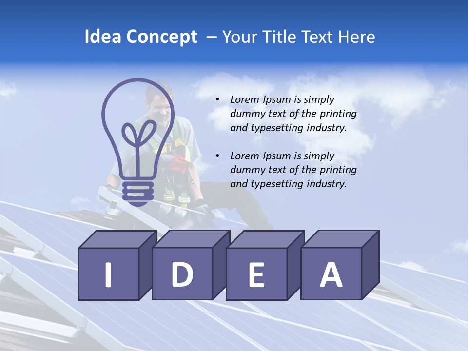 Green Alternative Photovoltaic PowerPoint Template