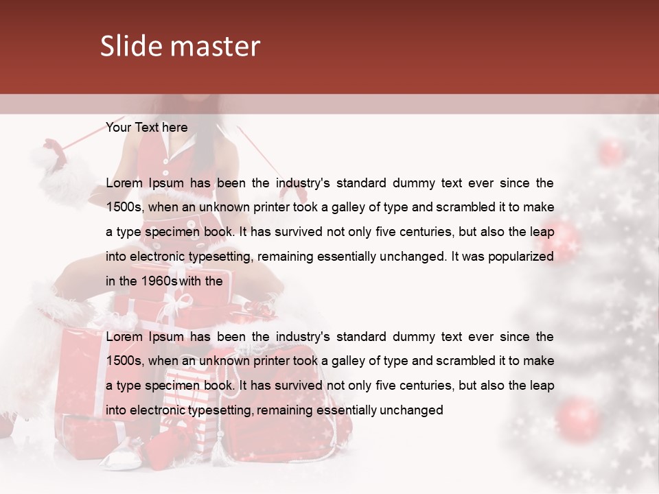 Holiday Lady Xmas PowerPoint Template