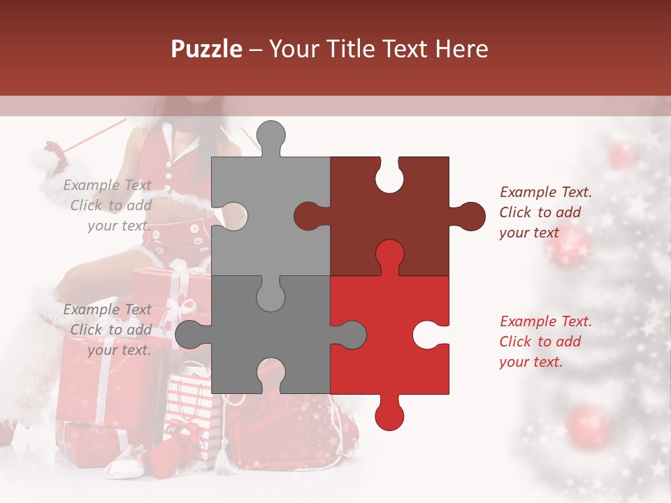 Holiday Lady Xmas PowerPoint Template