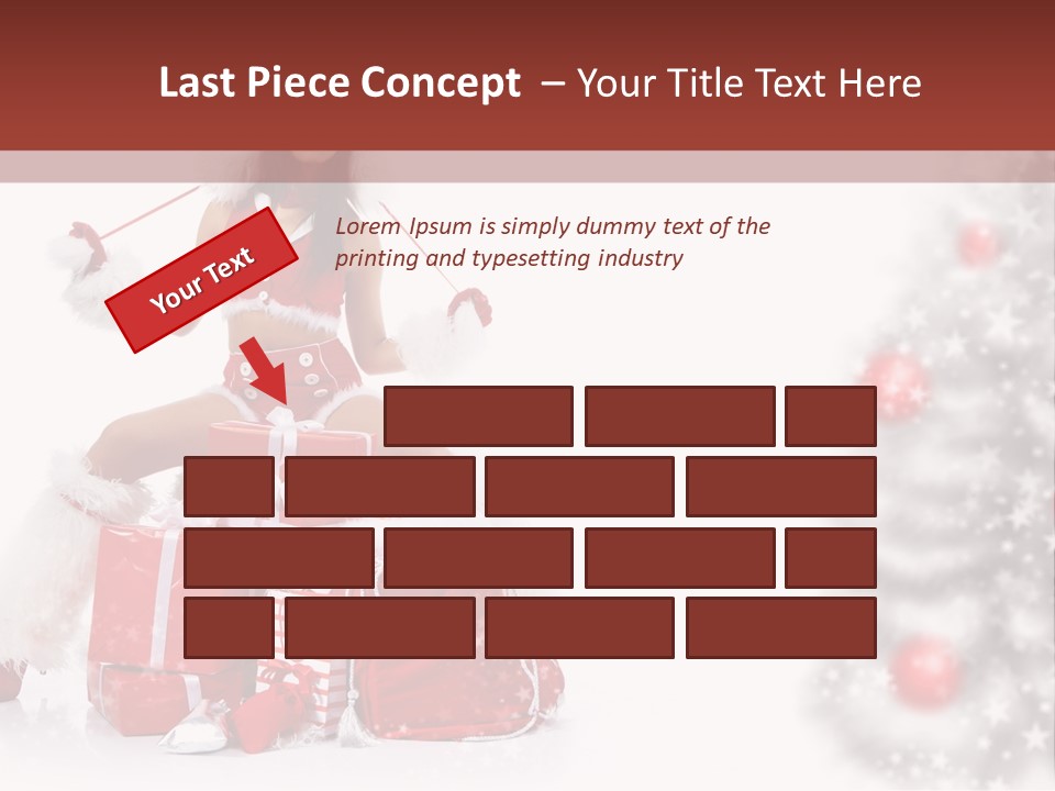 Holiday Lady Xmas PowerPoint Template