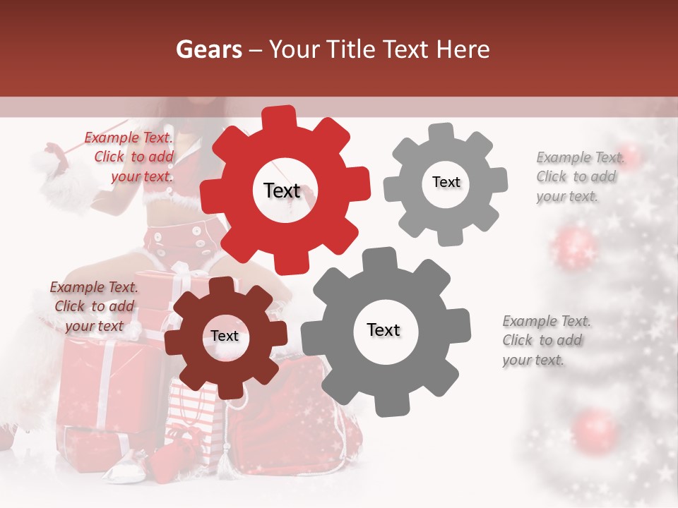 Holiday Lady Xmas PowerPoint Template