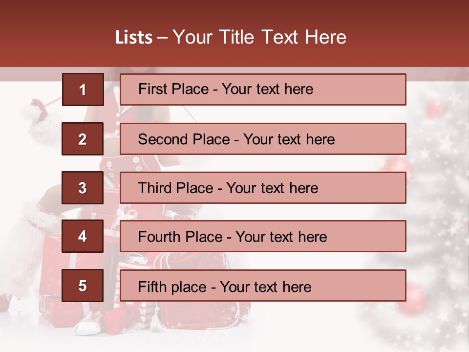Holiday Lady Xmas PowerPoint Template