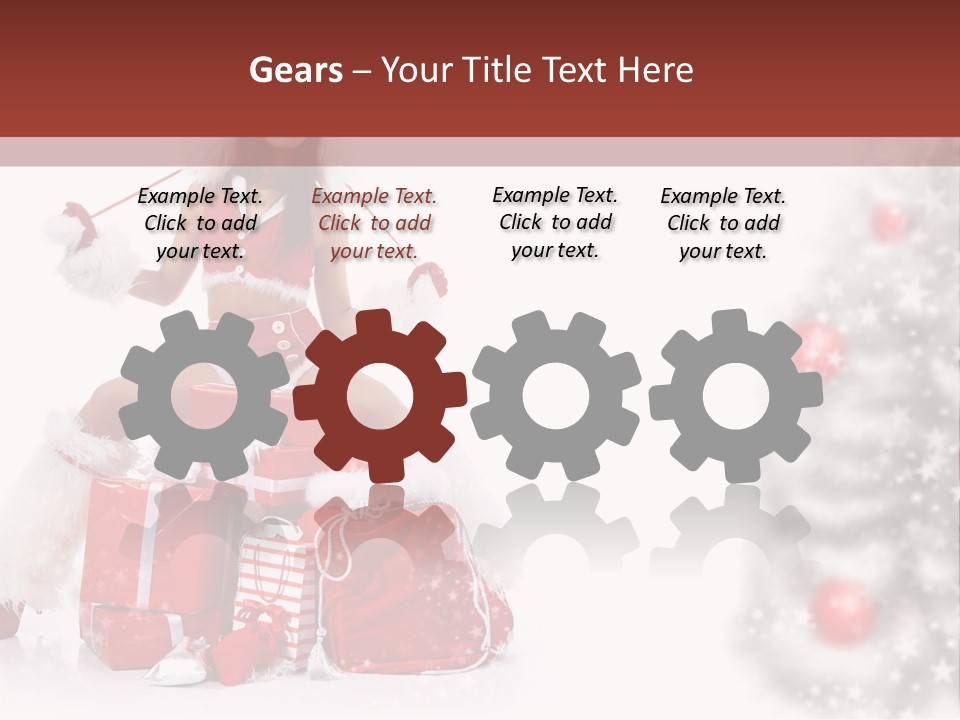 Holiday Lady Xmas PowerPoint Template