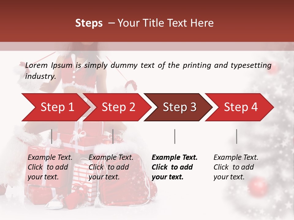 Holiday Lady Xmas PowerPoint Template