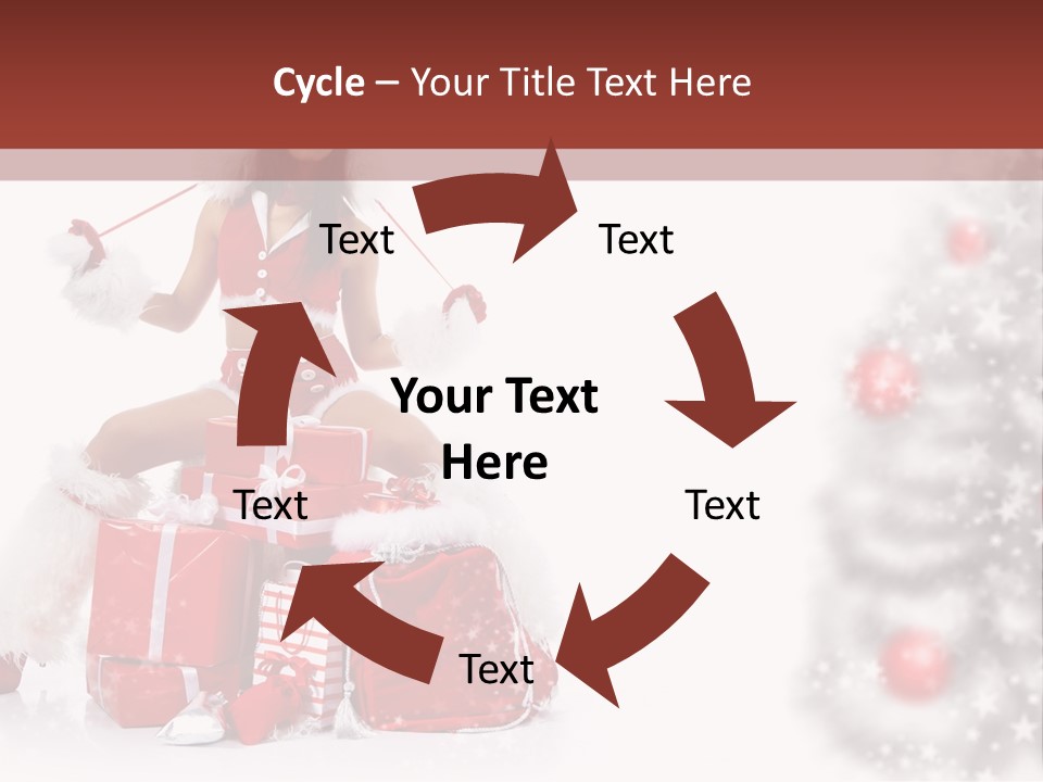 Holiday Lady Xmas PowerPoint Template