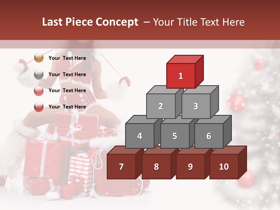 Holiday Lady Xmas PowerPoint Template