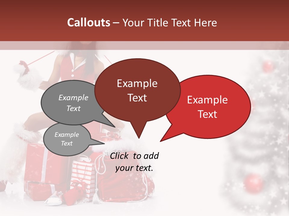 Holiday Lady Xmas PowerPoint Template