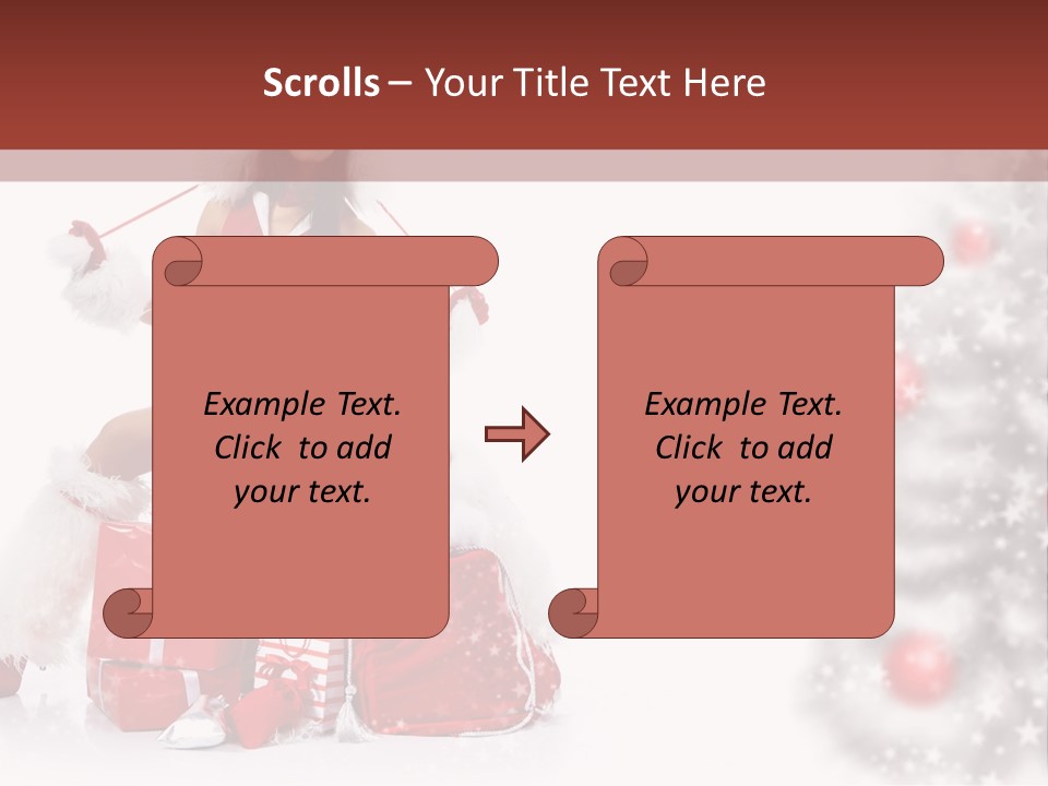 Holiday Lady Xmas PowerPoint Template