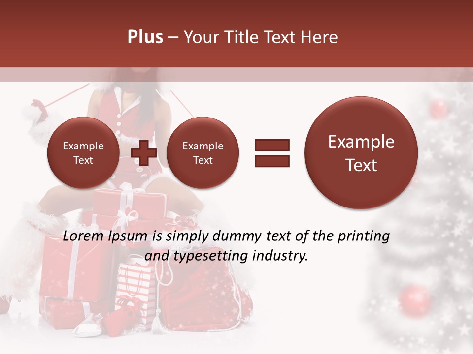 Holiday Lady Xmas PowerPoint Template