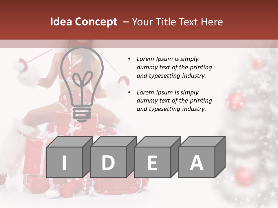 Holiday Lady Xmas PowerPoint Template