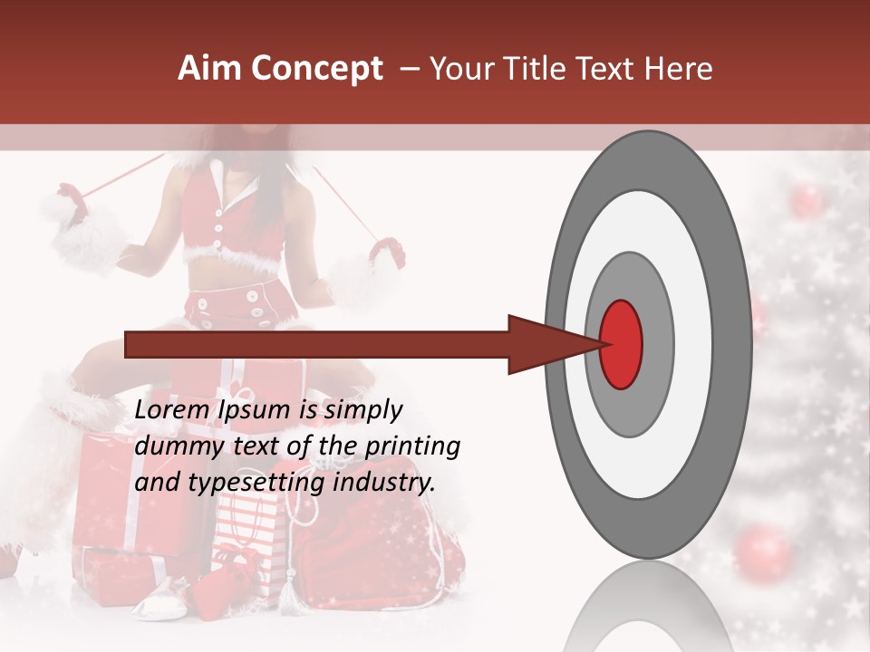 Holiday Lady Xmas PowerPoint Template