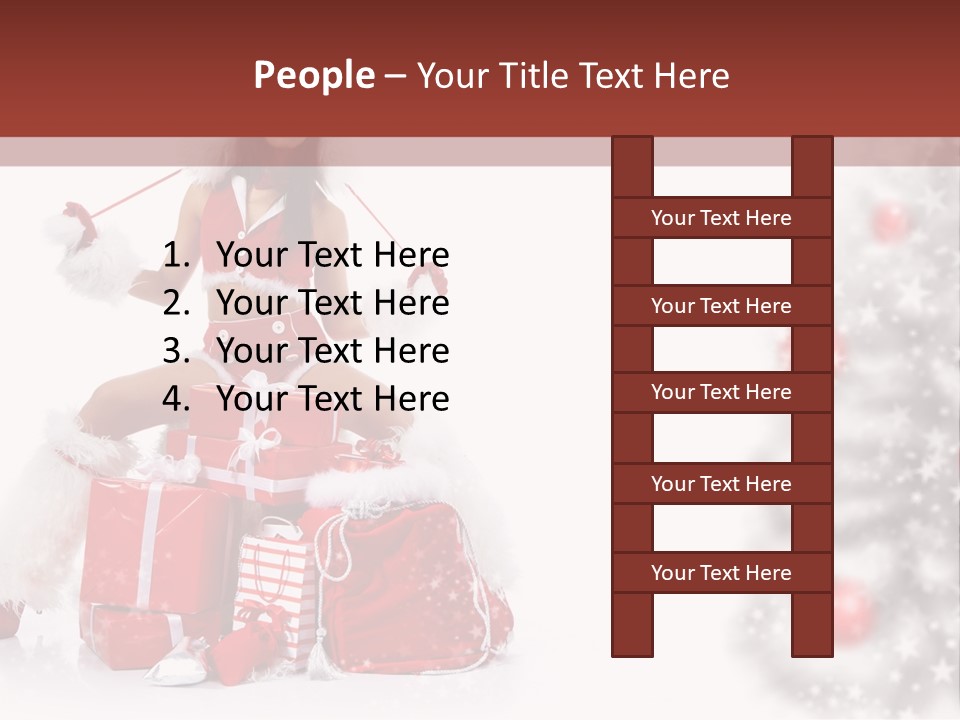 Holiday Lady Xmas PowerPoint Template