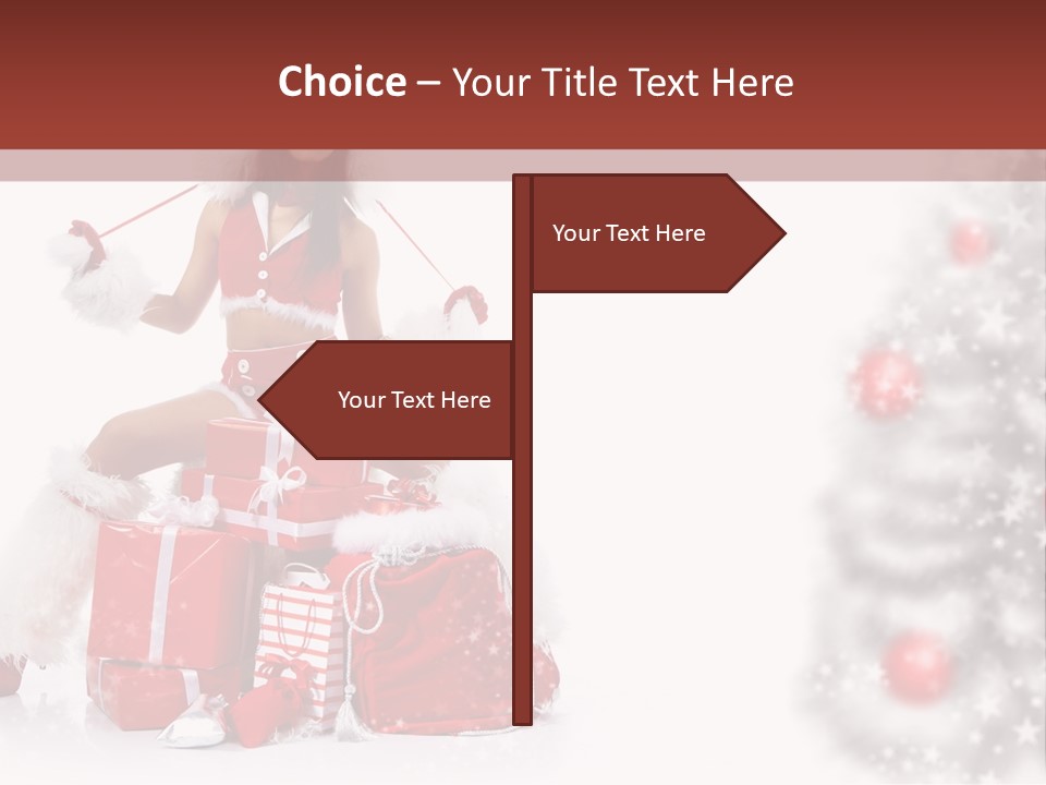 Holiday Lady Xmas PowerPoint Template