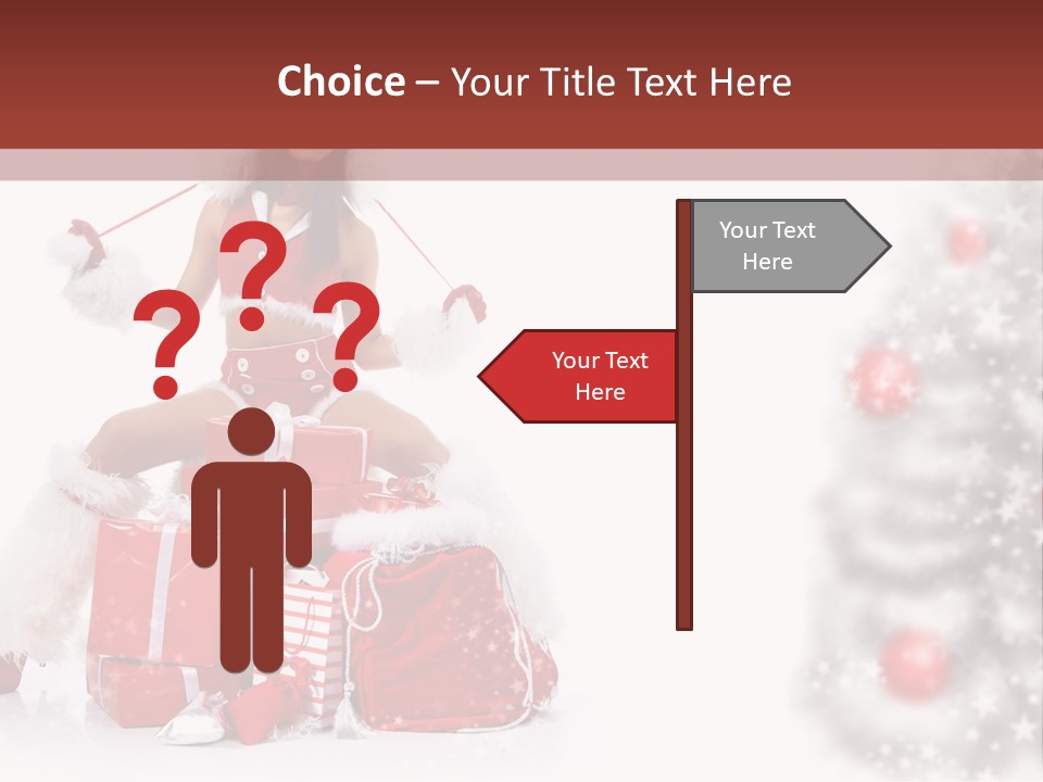 Holiday Lady Xmas PowerPoint Template