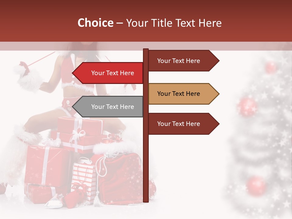 Holiday Lady Xmas PowerPoint Template