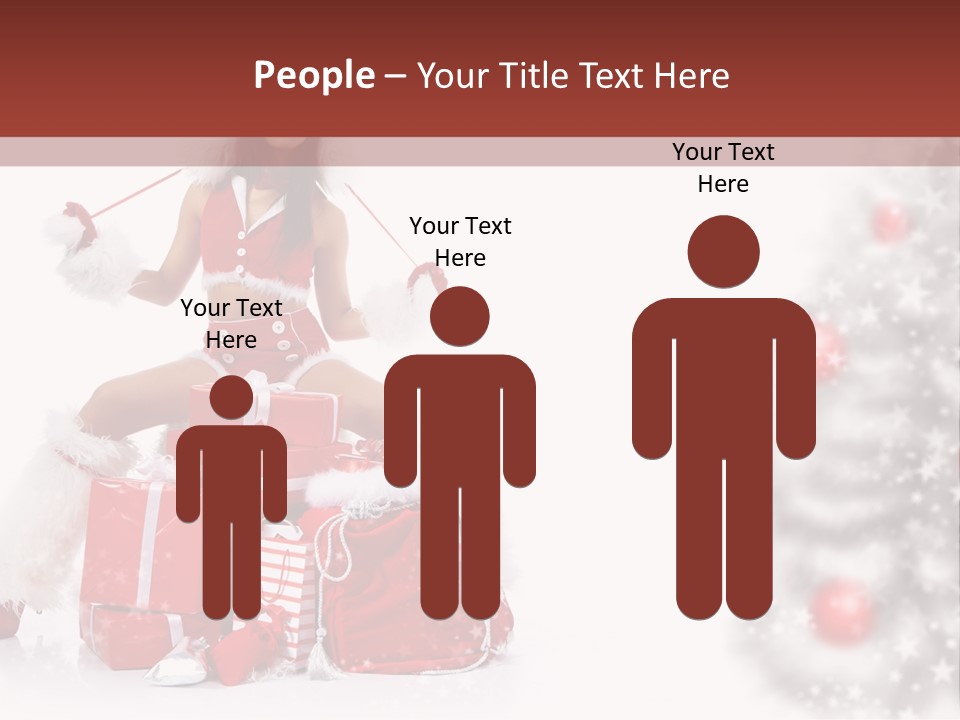 Holiday Lady Xmas PowerPoint Template